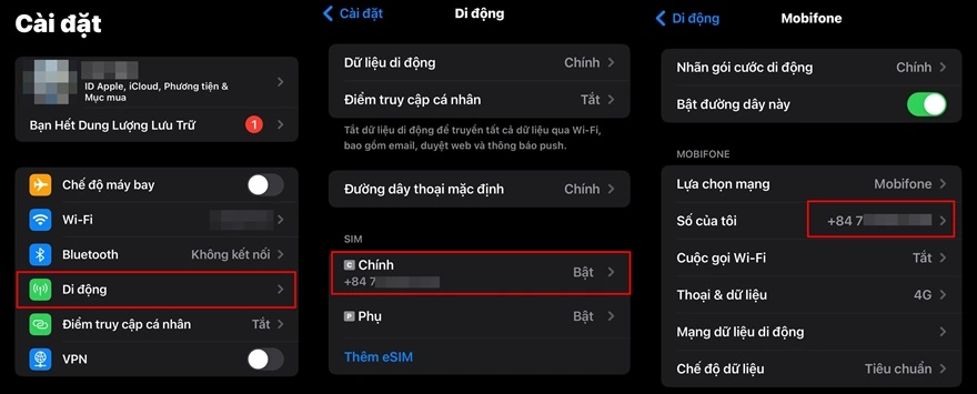 Cách xem số điện thoại của bạn trên iPhone