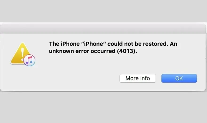Lỗi 4013 trên iPhone là gì 