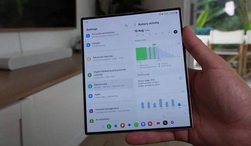 Rò rỉ thông số của Galaxy Z Fold6 Slim