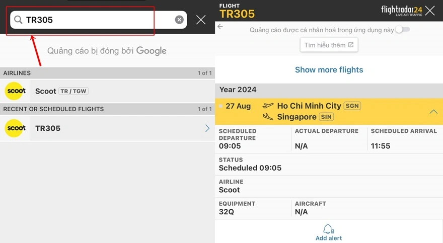 Cách theo dõi thông tin chuyến bay trên iPhone