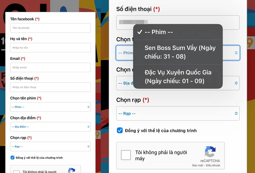 Cách đăng ký vé xem phim CGV miễn phí