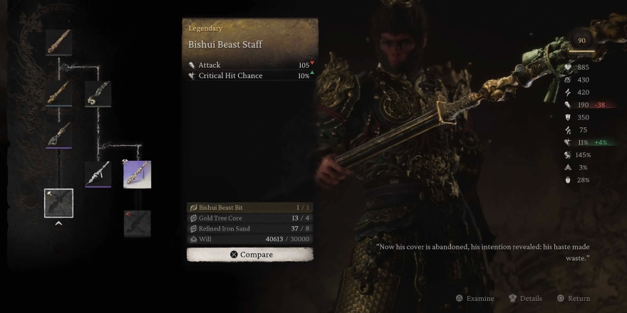 Black Myth: Wukong - Bảng xếp hạng các vũ khí mạnh nhất