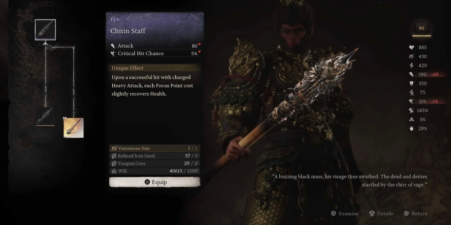 Black Myth: Wukong - Bảng xếp hạng các vũ khí mạnh nhất