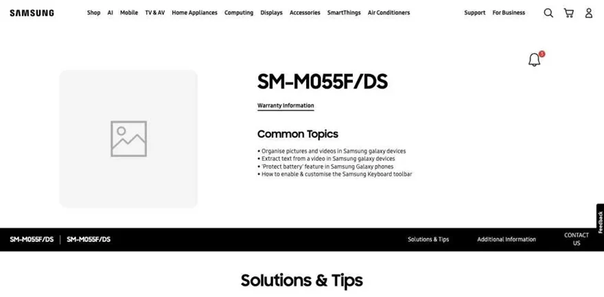 Samsung Galaxy M05 - Smartphone giá rẻ sắp trình làng 