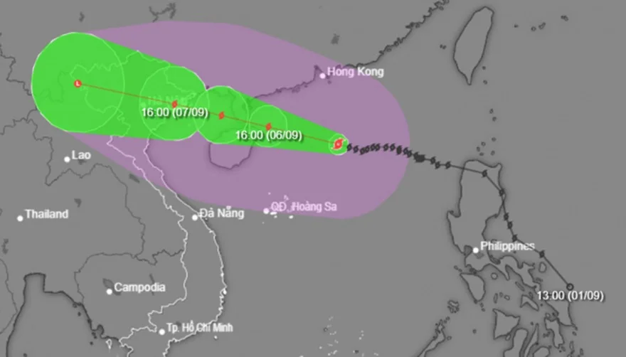 Theo dõi siêu bão Yagi ngay trên ứng dụng Google Maps