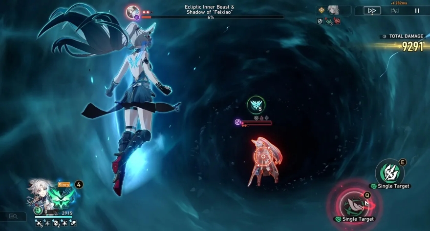 HSR Cách diệt boss Thú Tâm Nguyệt Thực & Ảo Ảnh Feixiao-1