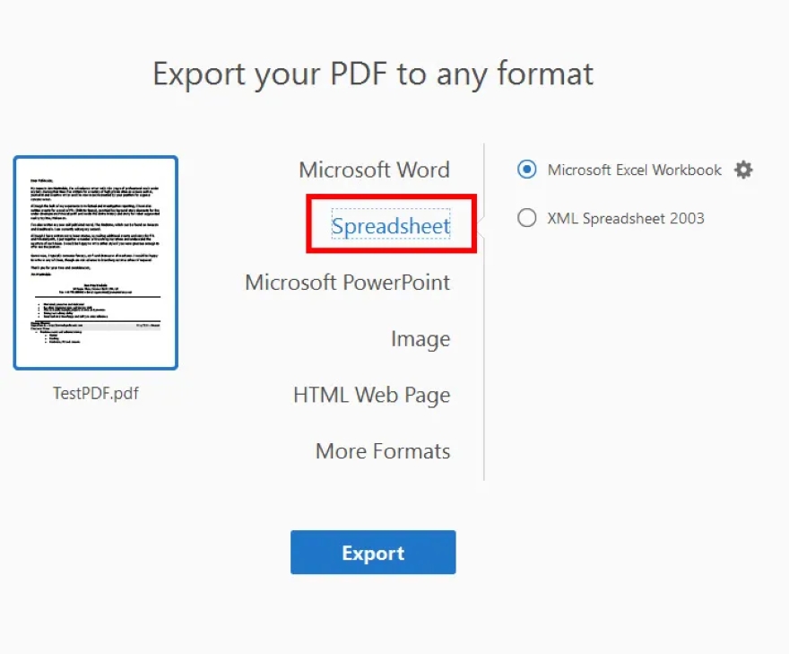 Tổng hợp các cách chuyển đổi file PDF sang Excel
