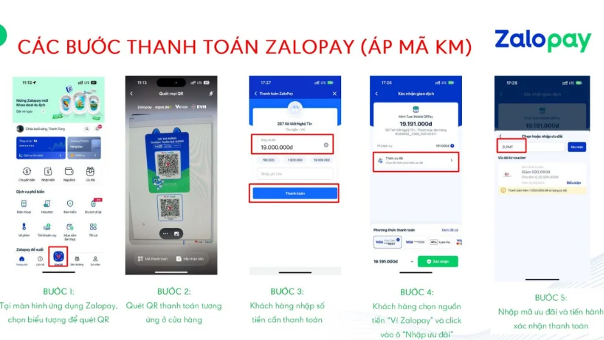 Ưu đãi đặc biệt: Giảm 500.000đ khi thanh toán từ 20 triệu trở lên qua ZaloPay tại Minh Tuấn Mobile
