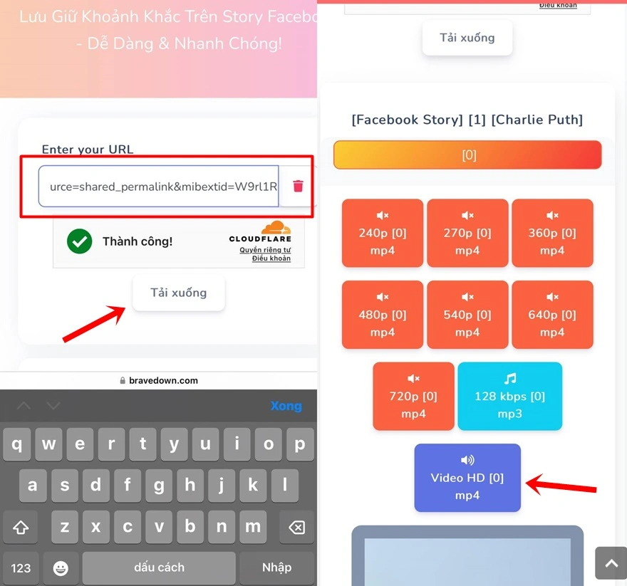 Cách tải story Facebook độ nét cao về iPhone