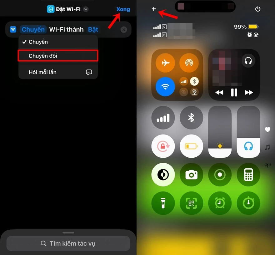 Cài nút bật tắt nhanh Wi-Fi trên iOS 18