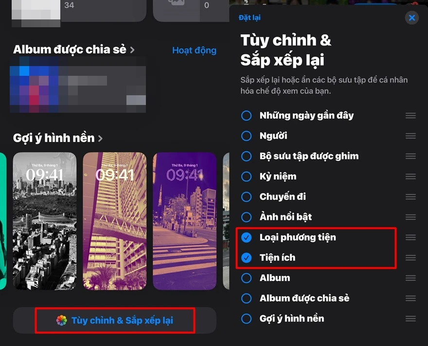 Cách đặt lại ứng dụng Ảnh về như cũ trên iOS 18