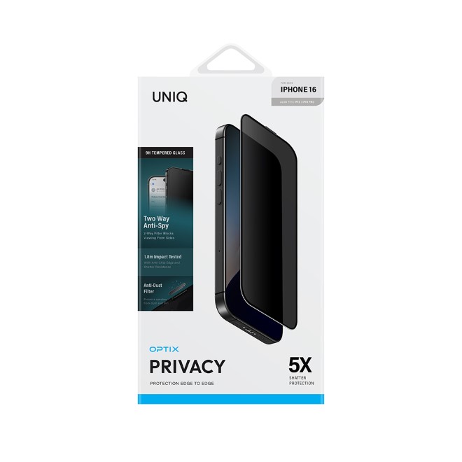 Cường lực iPhone 16 Pro UNIQ Optix Privacy