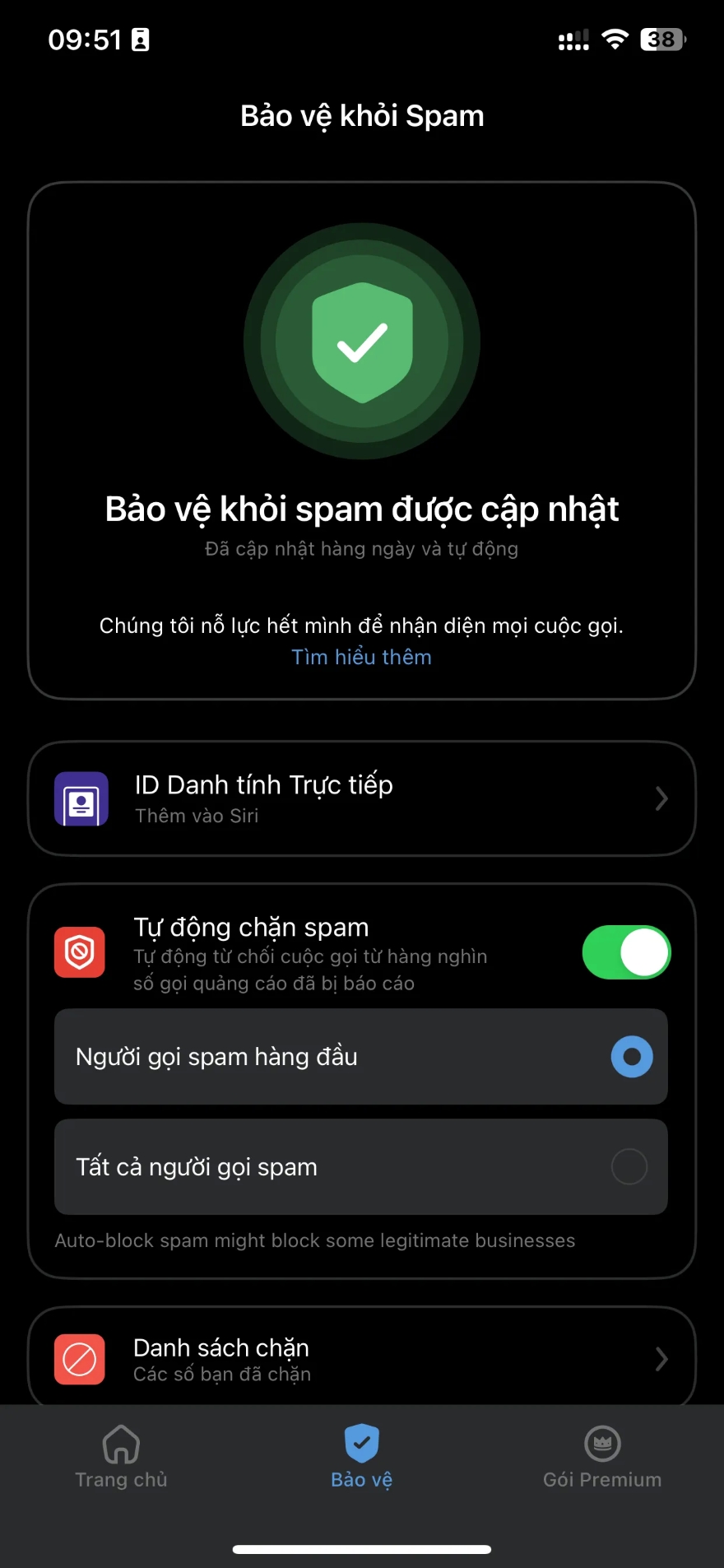 Tự động chặn cuộc gọi spam trên iOS 18 với Truecaller