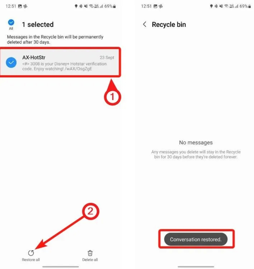 Cách khôi phục các tin nhắn đã xoá trên Android