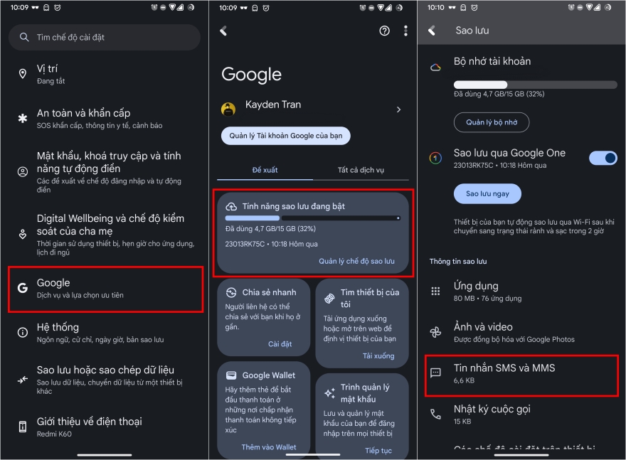 Cách khôi phục các tin nhắn đã xoá trên Android
