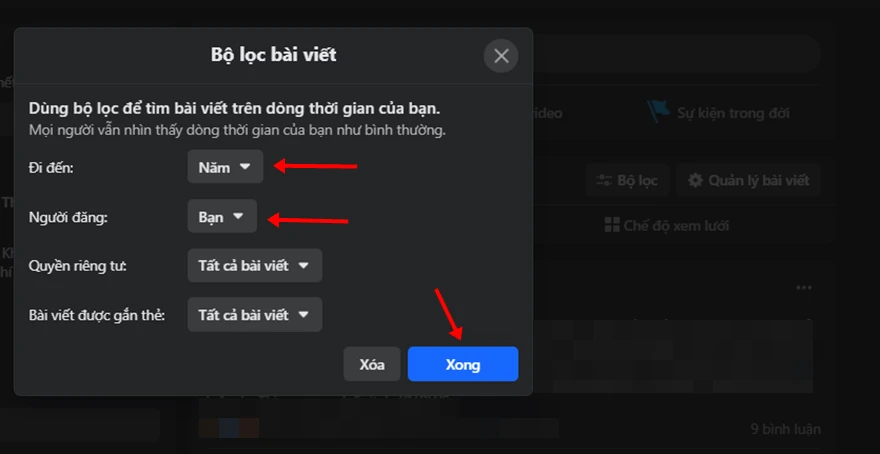 Cách tìm và xóa bài đăng cũ trên Facebook