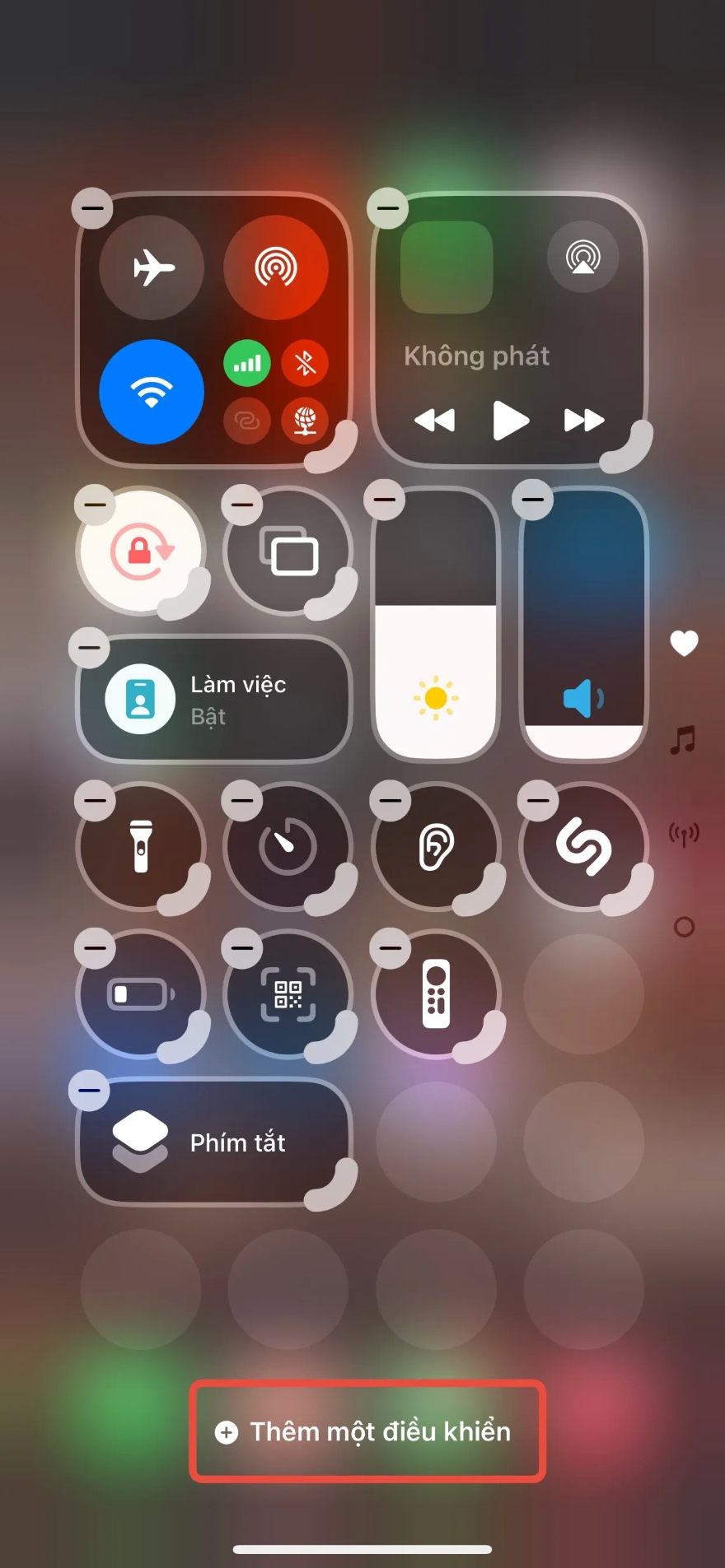 Cách thêm Phím tắt vào Trung tâm điều khiển trên iPhone