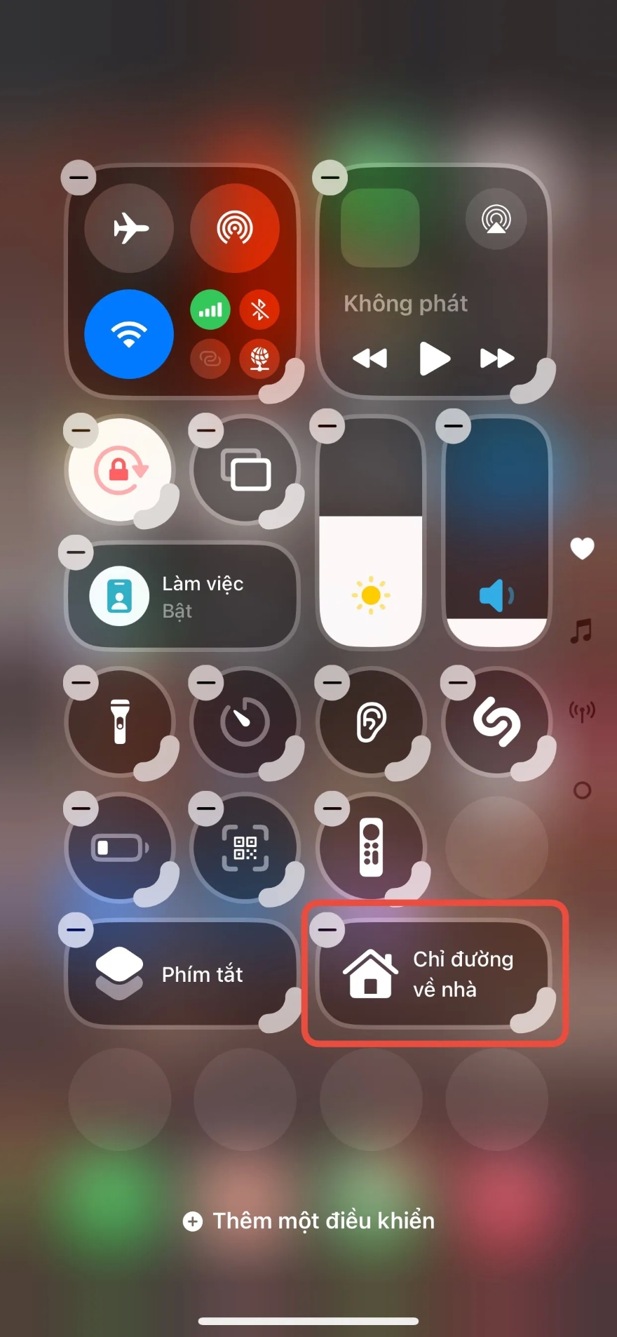 Cách thêm Phím tắt vào Trung tâm điều khiển trên iPhone