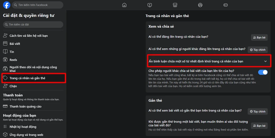Cách chặn từ khóa không mong muốn trên Facebook