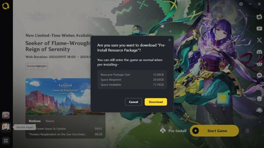 Lịch bảo trì phiên bản Genshin Impact 5.1