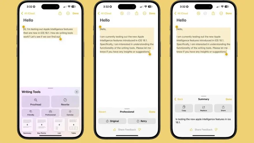 Các tính năng Apple Intelligence sẽ xuất hiện trong iOS 18.1