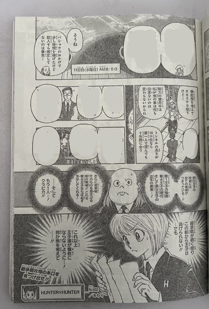 Spoiler Hunter x Hunter chap 402