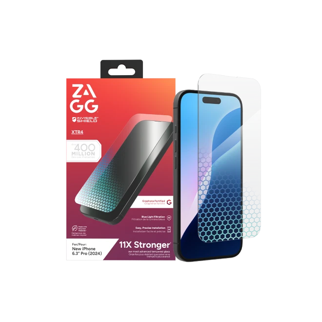 Cường lực iPhone 16 Pro ZAGG InvisibleShield XTR4