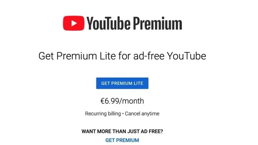 YouTube mang gói Premium Lite giá rẻ trở lại sau 1 năm