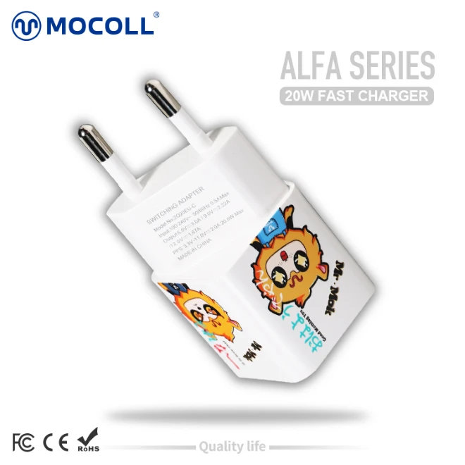 Cốc sạc nhanh MOCOLL 20W PD Type-C Mr.MOK