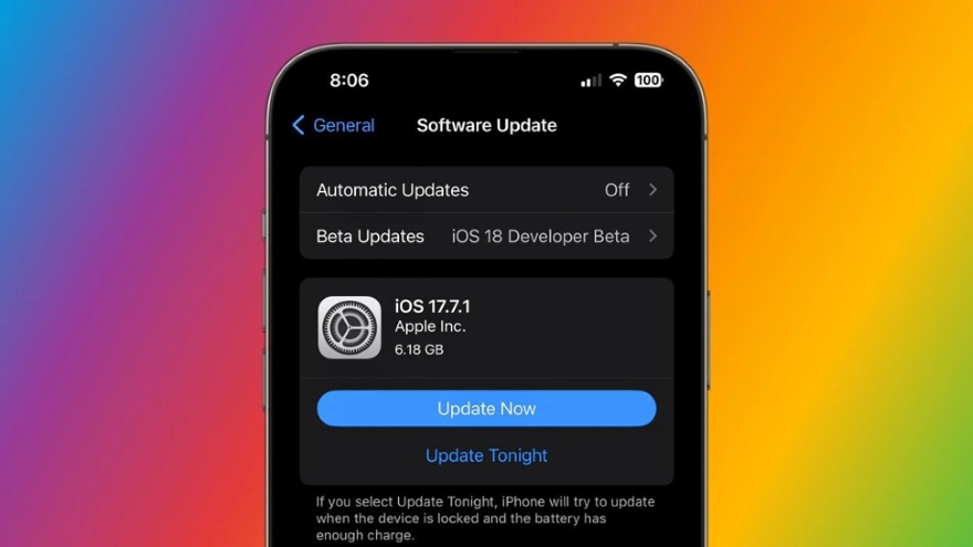 iOS 17.7.1 Beta ra mắt cho người dùng iPhone