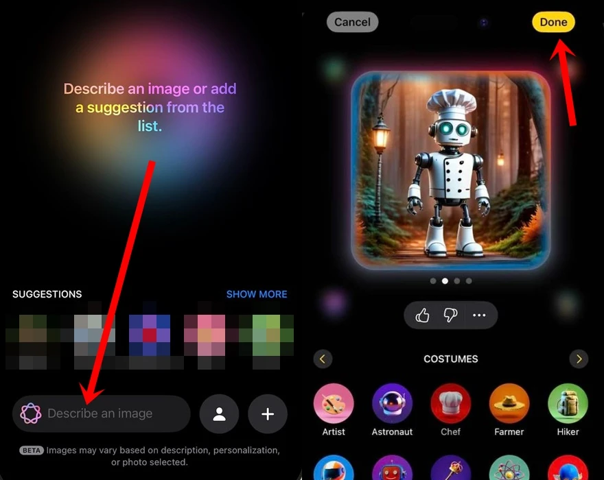 Toàn bộ về Image Playground trên iOS 18.2 Beta
