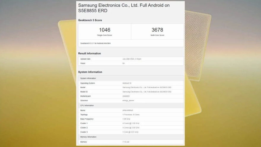 Samsung Exynos 1580 ra mắt