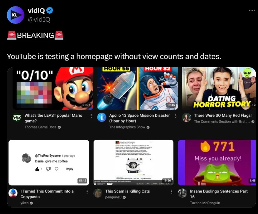 YouTube gây tranh cãi khi ẩn lượt xem và ngày tải lên video