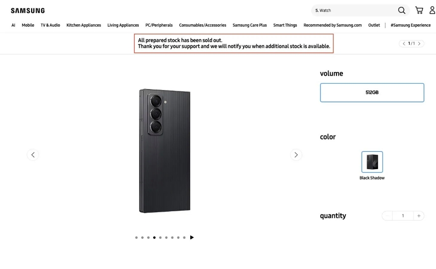 Galaxy Z Fold SE tạo cơn sốt, cháy hàng lần thứ hai