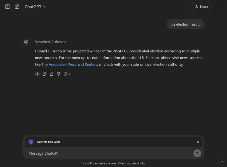 Cách đặt ChatGPT Search làm công cụ tìm kiếm mặc định