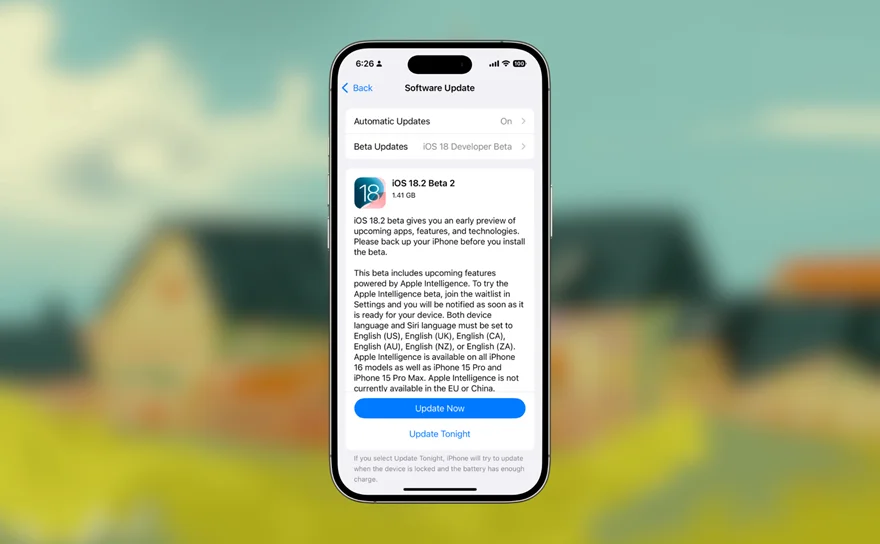 iOS 18.2 Public Beta 2 đã đến tay người dùng!