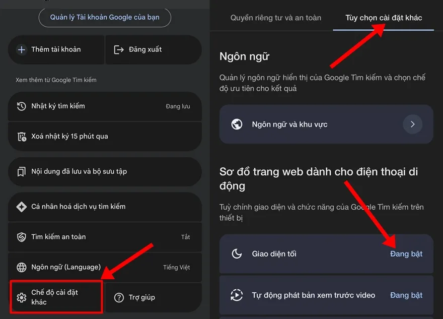 Tìm kiếm Google chuyển màu cam trên Safari