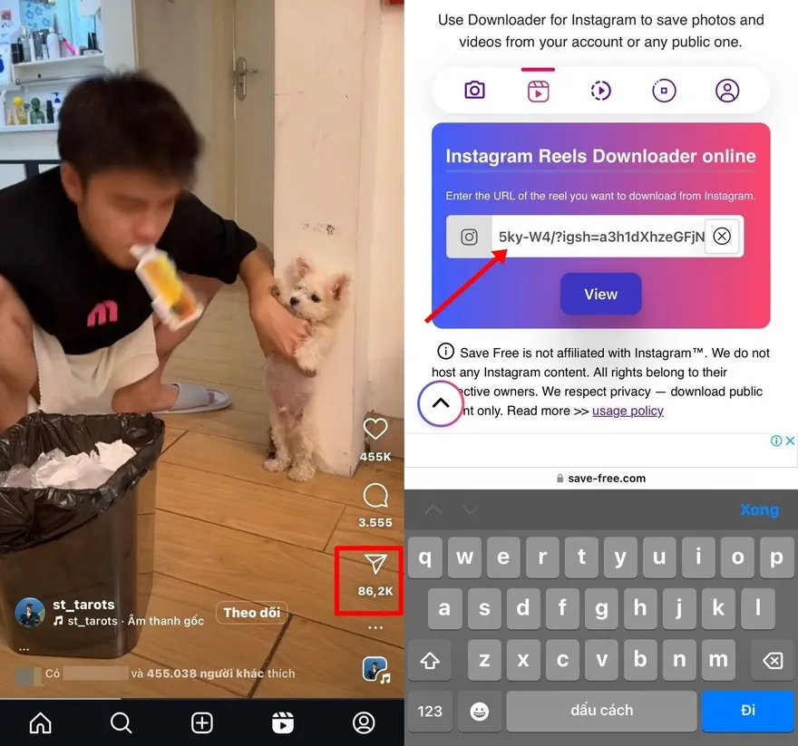 Cách tải Instagram Reels