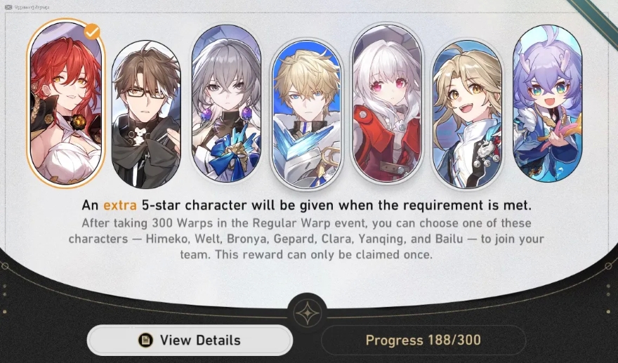 Rò rỉ HRS 2.7: Nhân vật 5 sao miễn phí và 1600 Ngọc Ánh Sao