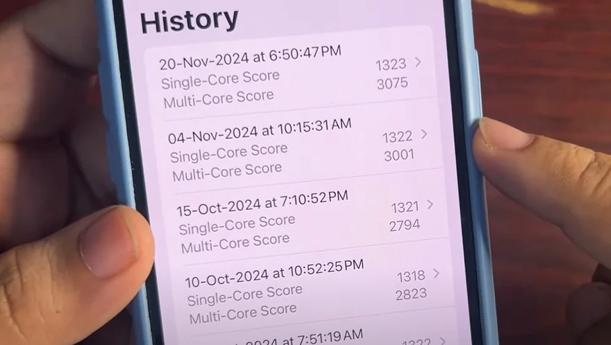 Thời lượng pin iOS 18.1.1 trên iPhone XS sau 24 giờ sử dụng