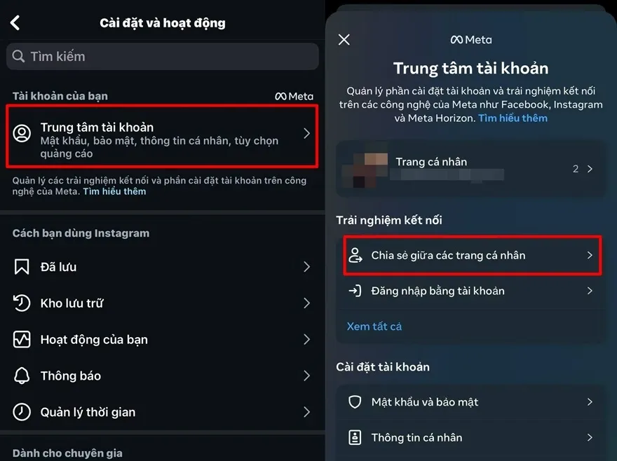 Cách ngăn Instagram đăng bài lên Facebook