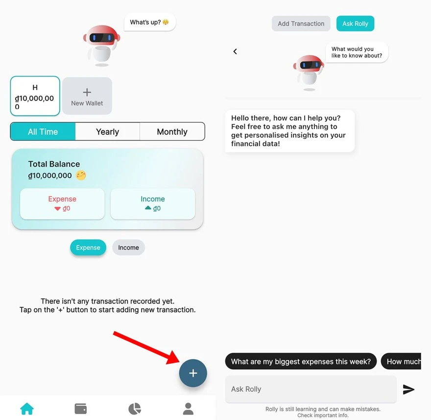 Cách tải và sử dụng trợ lý ảo tài chính Rolly
