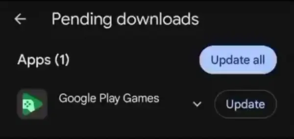 Google Play Games mắc kẹt trong vòng lặp cập nhật vô tận