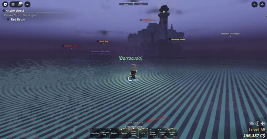 Cách để câu được cá Barracuda trong Fisch Roblox