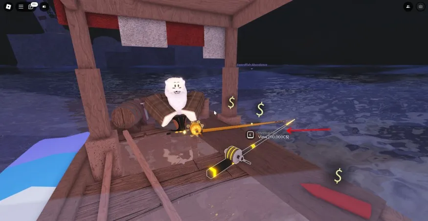 Cách nhận cần câu Mythical trong Fisch Roblox