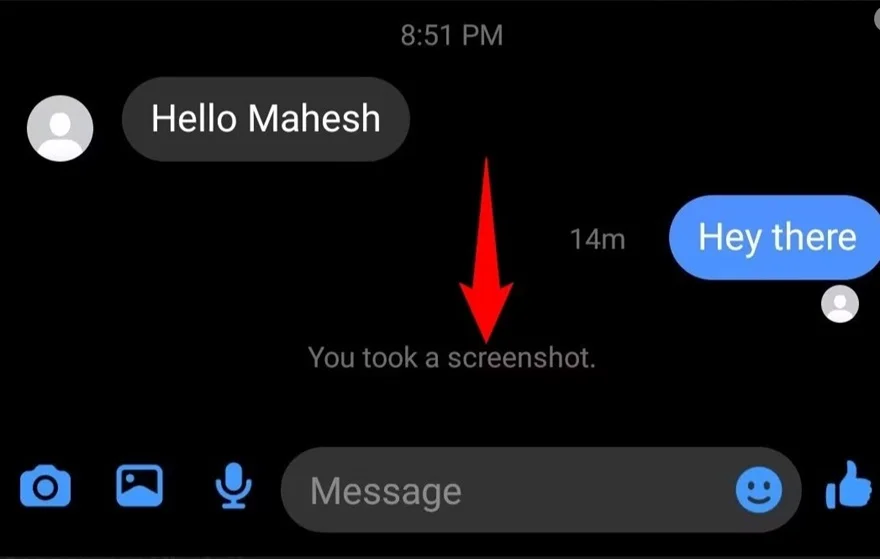 Cách biết ai đang chụp màn hình tin nhắn Messenger