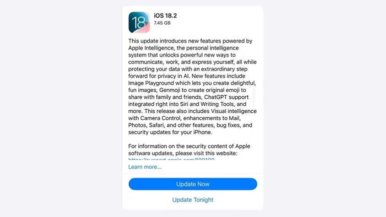 Apple âm thầm phát hành iOS 18.2 RC phiên bản thứ 2