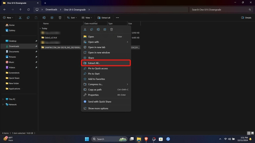 Cách hạ cấp từ One UI 7 Beta xuống One UI 6.1