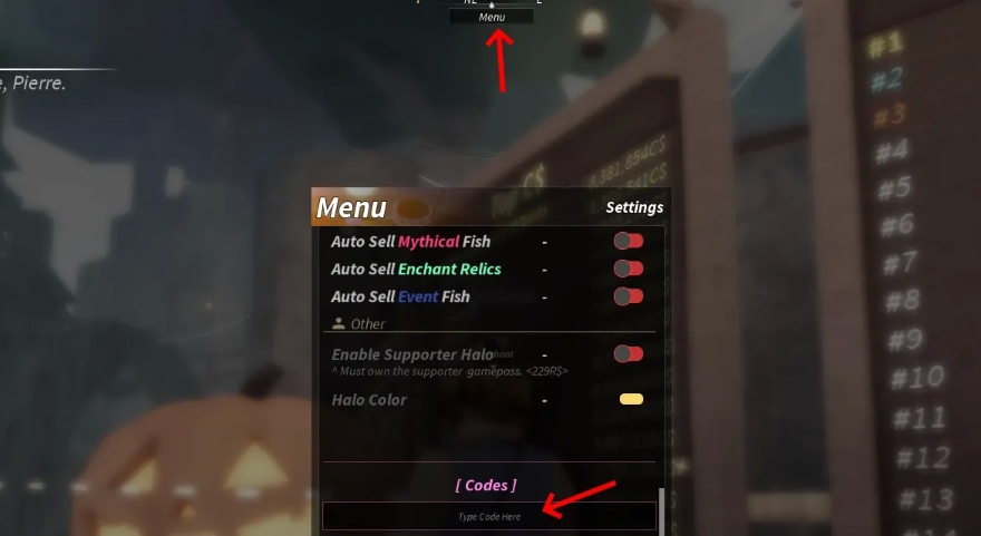 Tổng hợp các code Fisch Roblox mới nhất 
