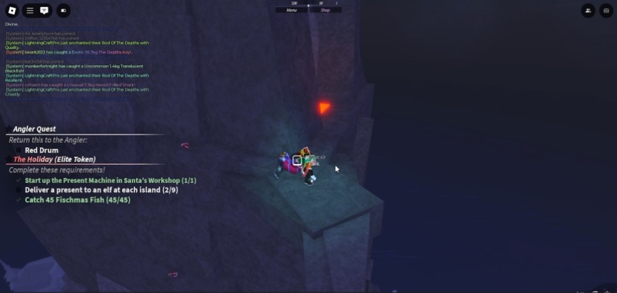 Cách hoàn thành Santa's Quest trong Fisch